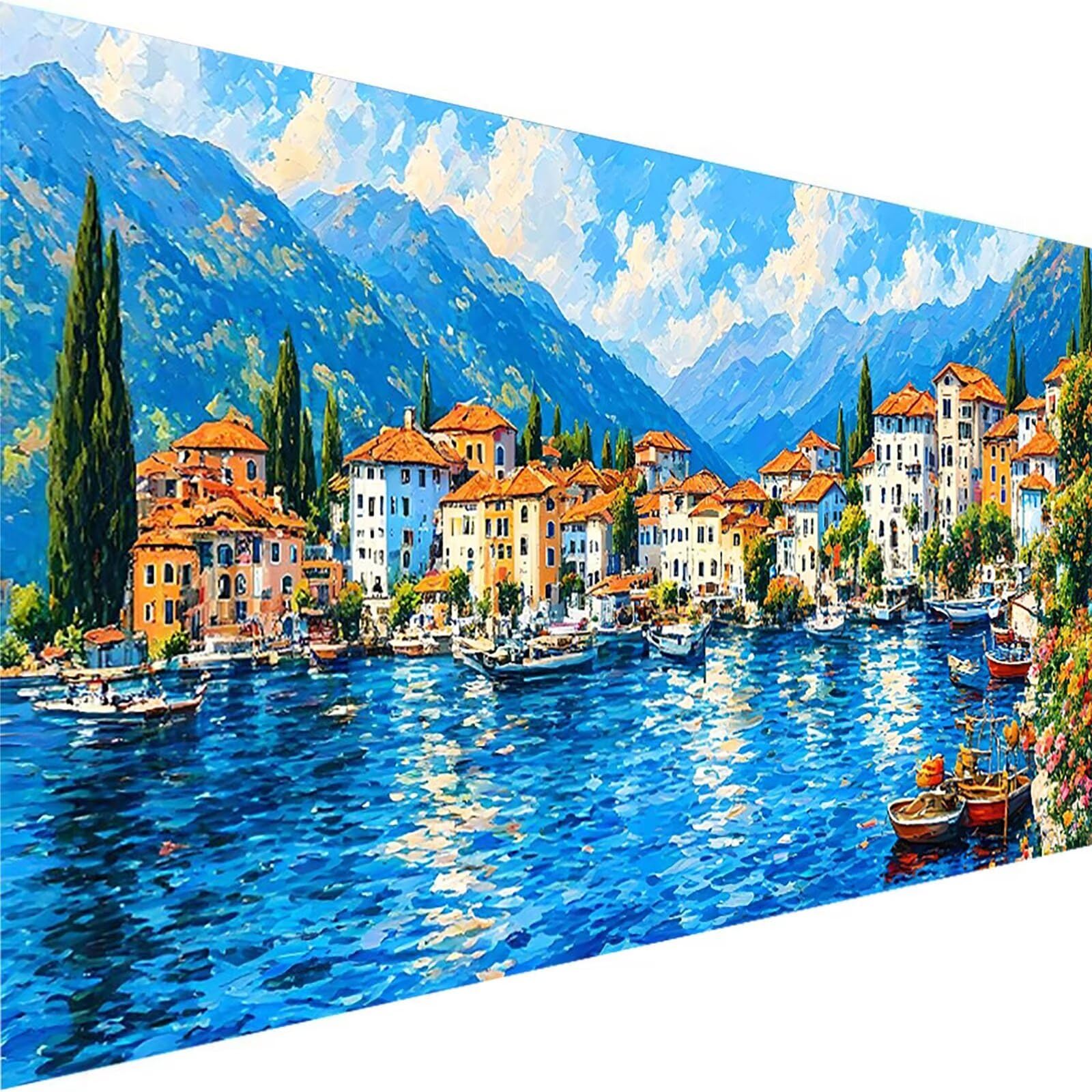 Malen nach Zahlen Kinder Berg, Geschenke für Mädchen Junge, Bastelset Kinder, Malen nach Zahlen Blume | Malen nach Zahlen Ohne Rahmen, für Home Wand Dekor Geschenk (60x120cm) Bastelset Erwachsene O-0
