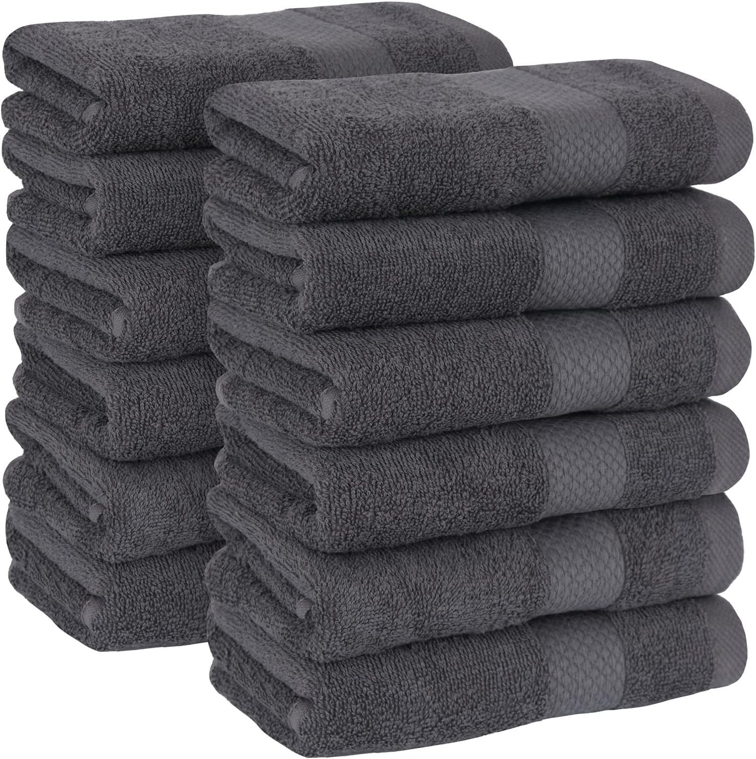 HAVLULAND Pack of 12 Bath Washcloths, Face Cloths