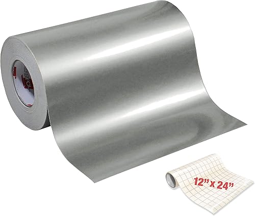ORACAL 651 Vinilo adhesivo metálico plateado brillante para manualidades 1001 x 509ft incluye rollo de papel transparente de transferencia