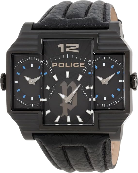 Police Orologio da Polso, Analogico, Uomo, Pelle, Nero : Police: Amazon.it:  Orologi