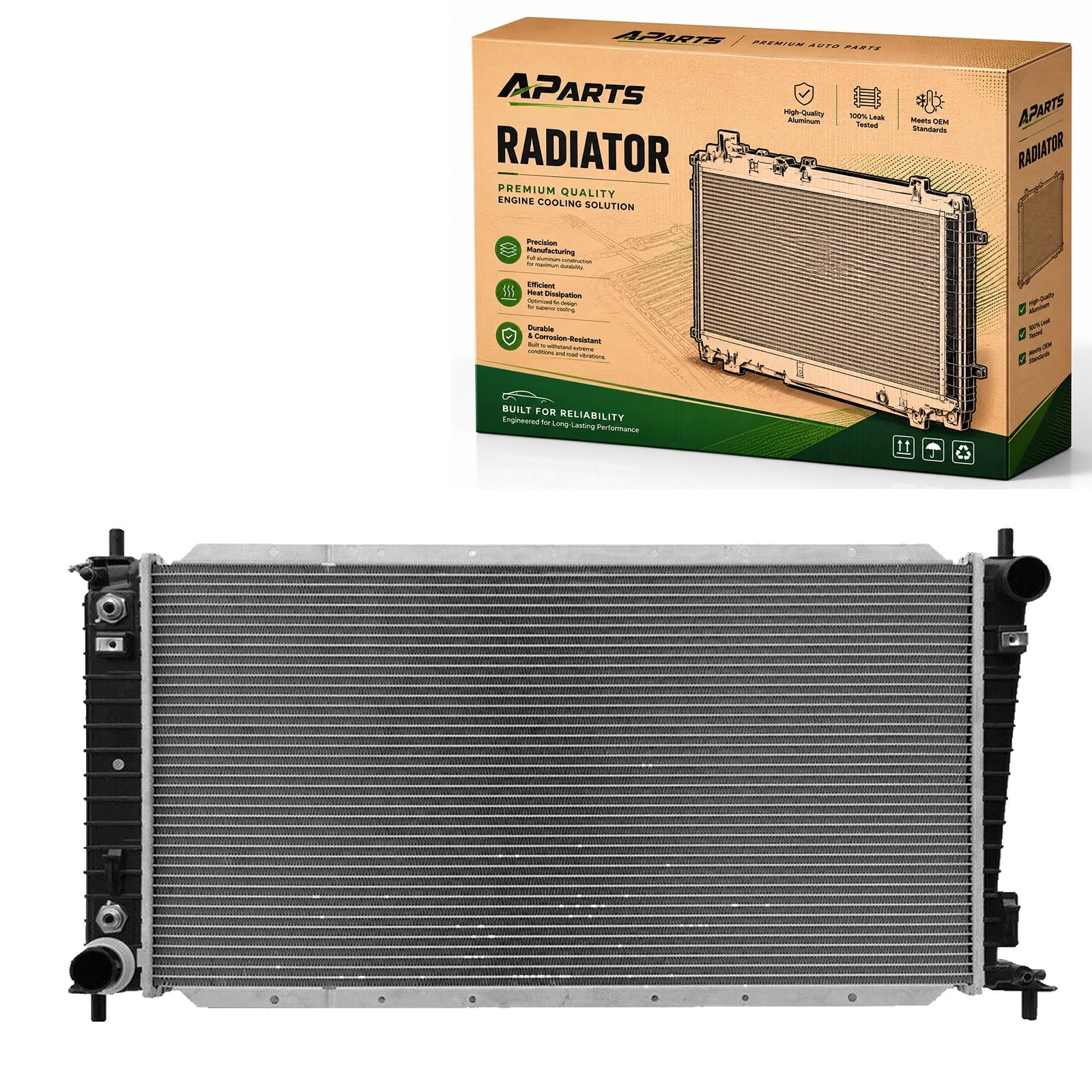 Photo 1 of AParts Radiator Replacement for Ford F-150 4.6L 2003-2004 – OEM Spec, Direct Fit Cooling System