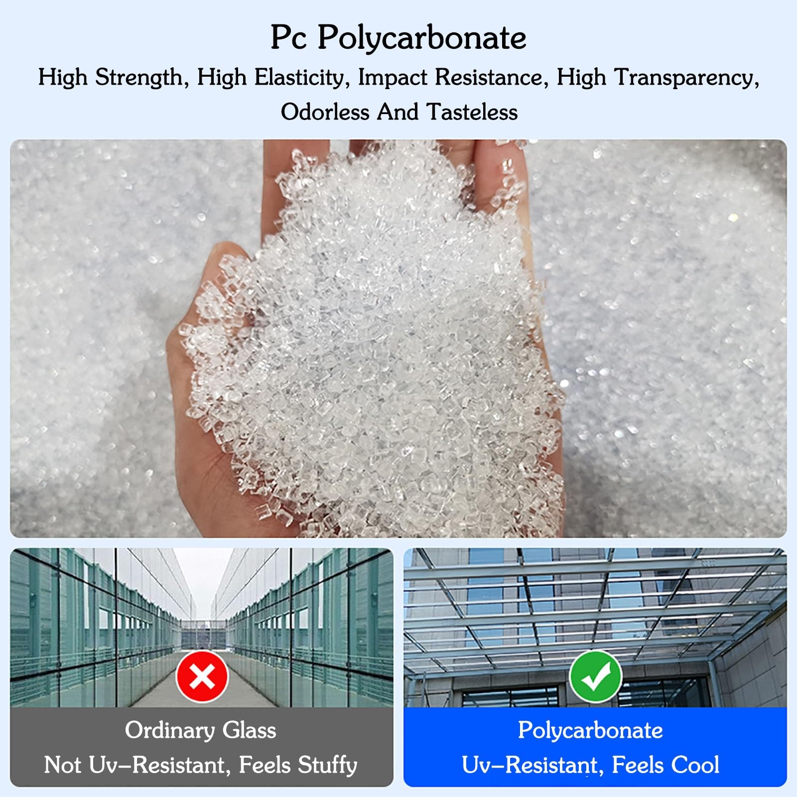 Lámina De Policarbonato Flexible Para Techos 3mm Placa Duradera PC Láminas De Policarbonato Impermeable Toldos Exteriores Resistencia UV Planchas Transparentes Tejados Marquesinas Exterior Terraza Jar