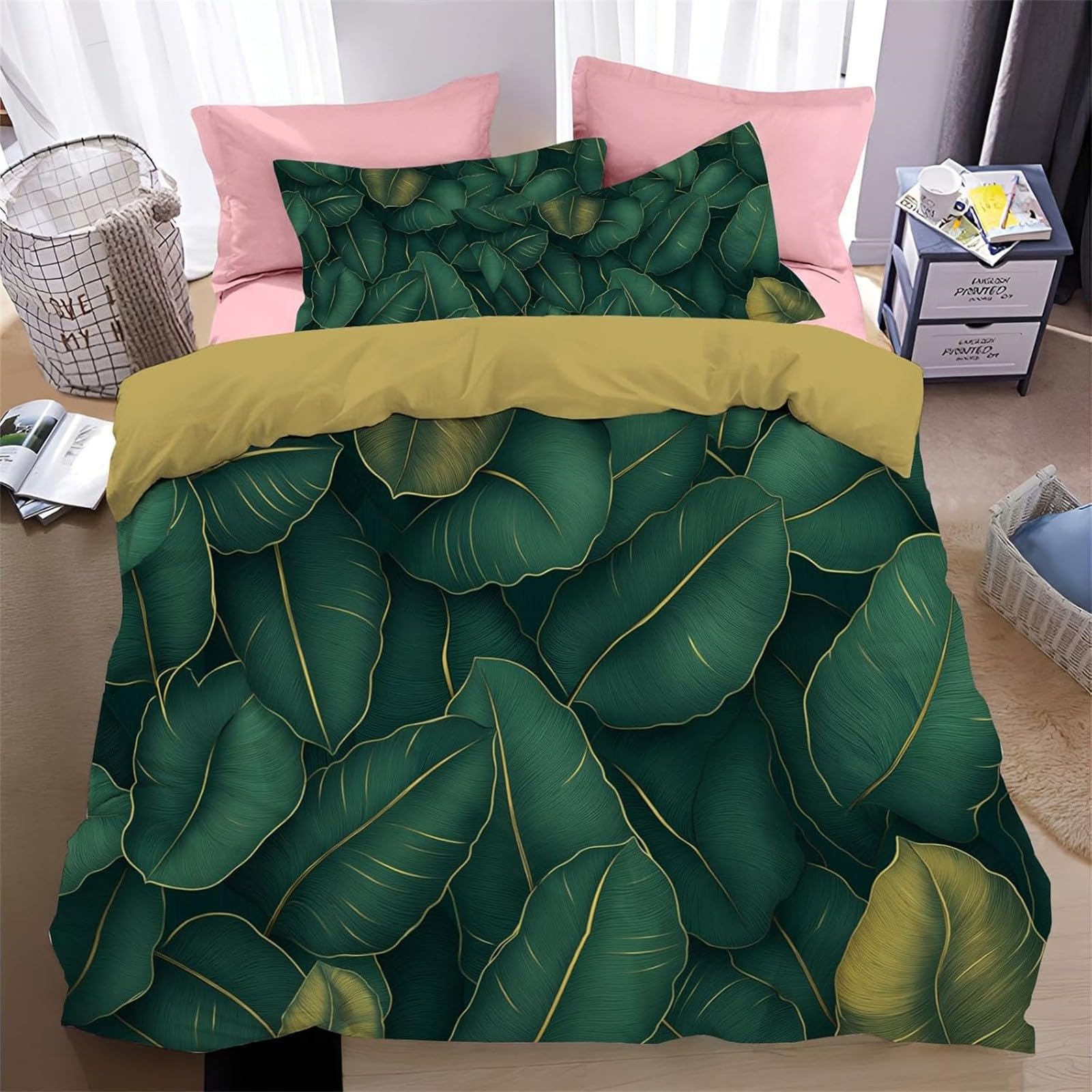 Housse de couette respirante 220x240 pour des nuits fraîches style jungle urbaine