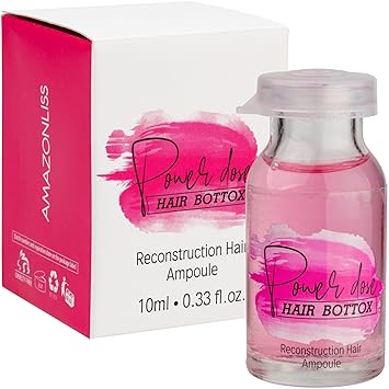 Nutree Professional Power Dose Hair Ampoule Deep Repair & Strengthening Treatment for Dry & Damaged Hair Intensive Hydration & Shine Cruelty Free Reconstruction Hair Care 0.33 fl oz 10 ml