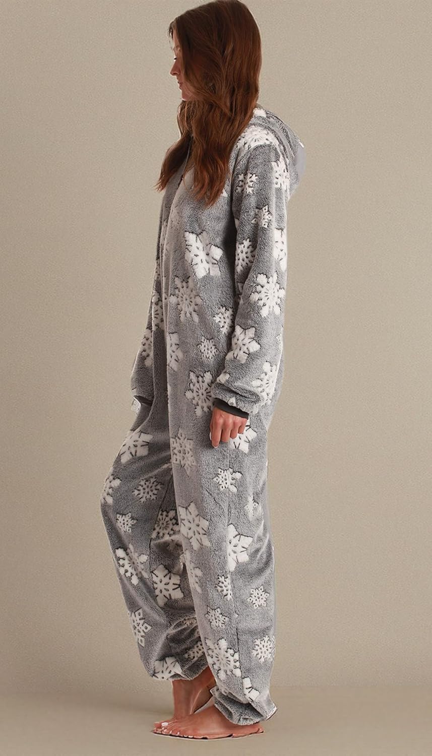 Just Love Ladies Embossed Plush Adult Onesie - Image 5