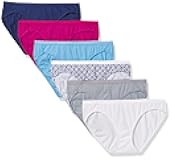 womens 6-pack Breathable Cotton Bikini Panty