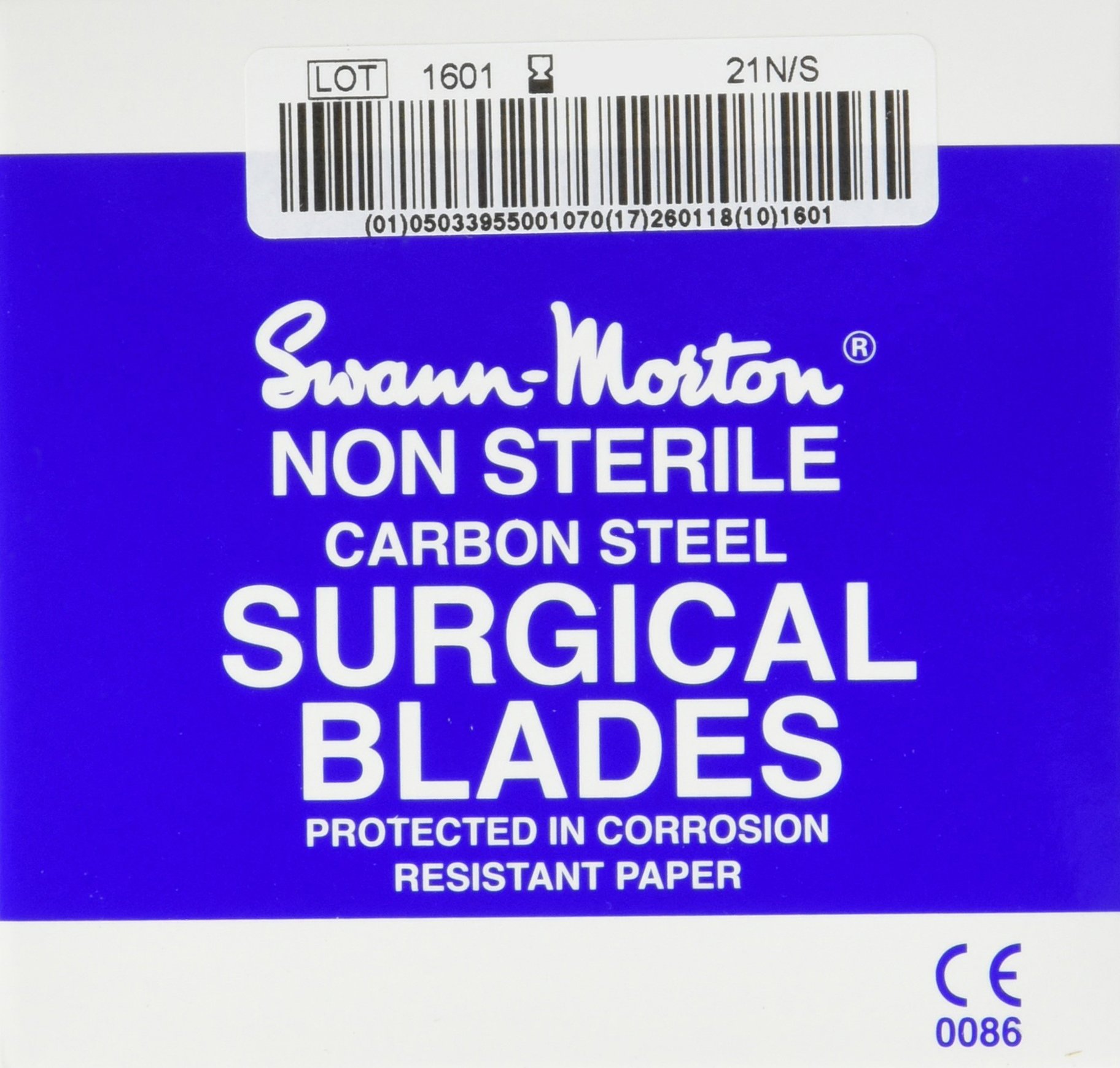 Swann-Morton NS21 Boîte de 100 Lames Non Stériles n°21