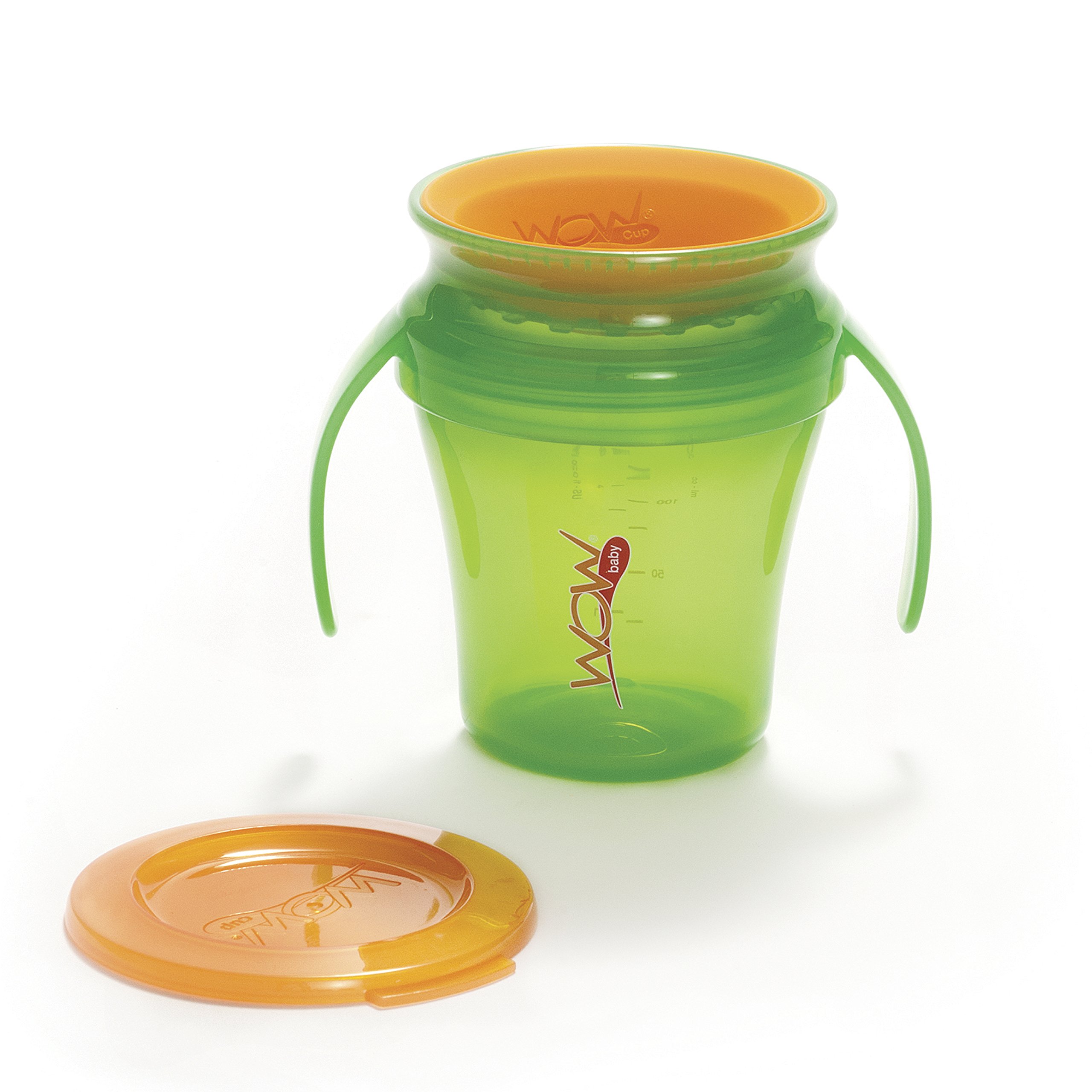 JUICY! WOW CUP Baby 360 Trainer Sippy Cup with Freshness Lid, Green, 7 oz.
