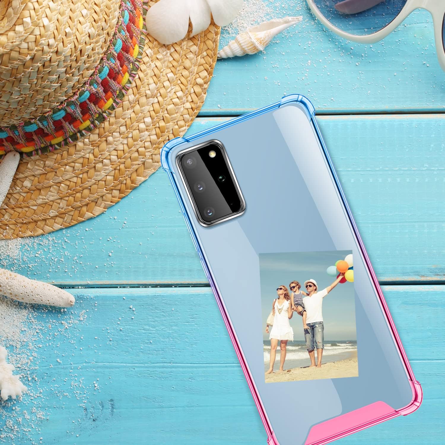 Samsung Galaxy S20 Plus Case - Clear, Slim Gradient Protection for Samsung S20 Plus 2020 (Blue Pink) image 3