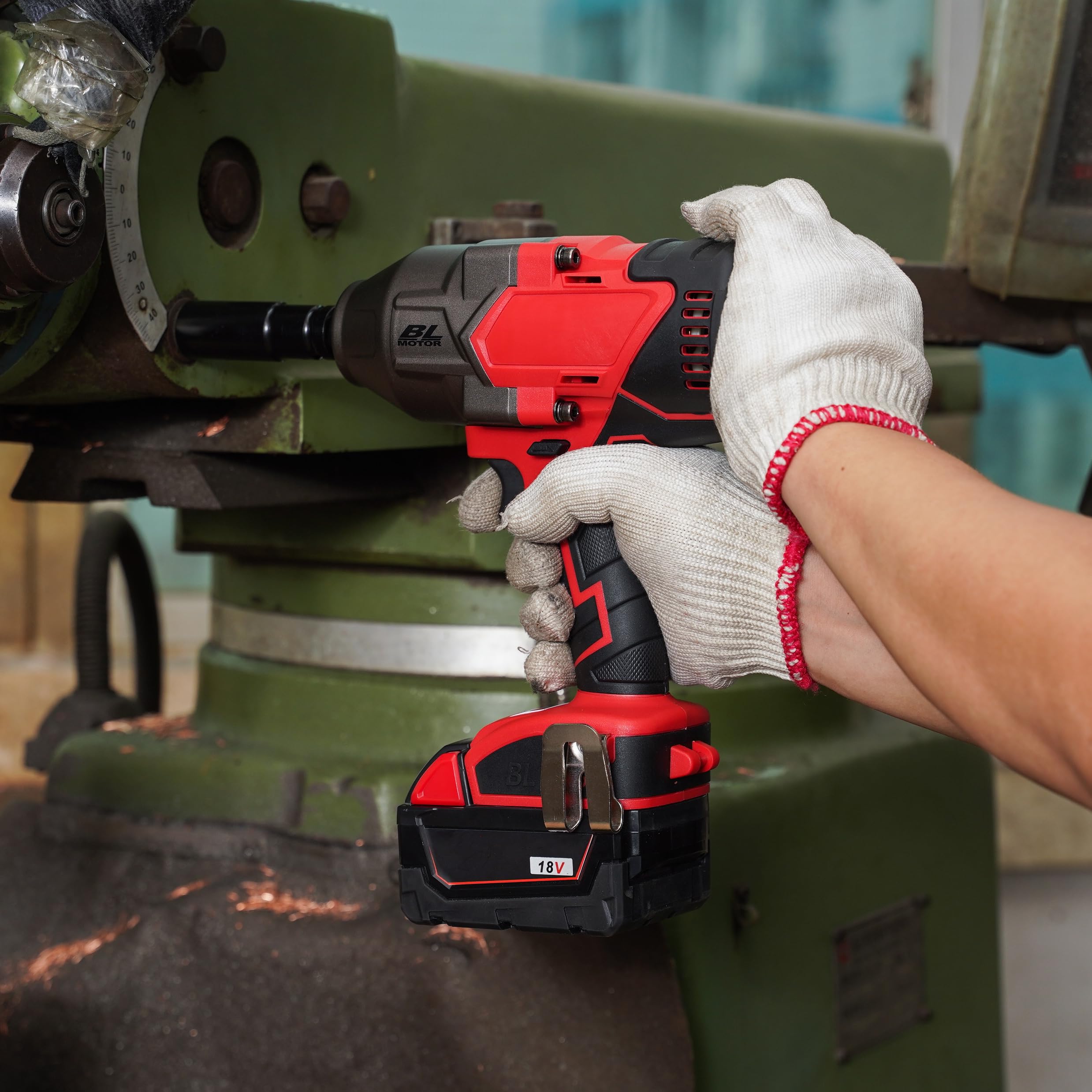 FSYAO 18V 1/2 Inch Cordless Impact Wrench-brushless, 1100 Ft-lbs(1500Nm) Maximum Torque, 4-speed Adjustment, Automatic Start And Stop.(Main Unit Only, No Battery - View #9