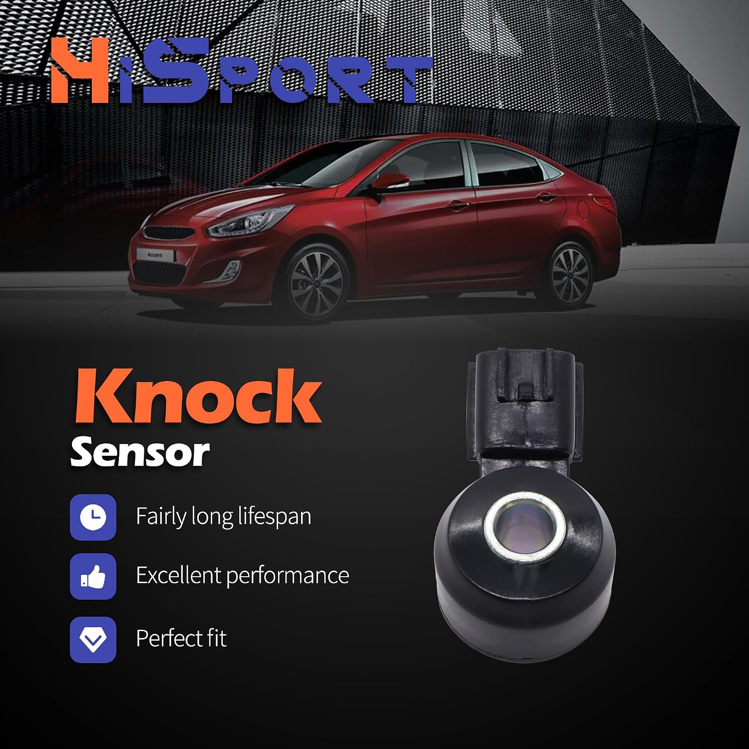 Hisport SU4769 2PCS Knock Sensor Engine Detonation Compatible with Mercury Villager 1999-2002, Nissan Frontier 1999, 2000, 2001, 2002, 2003, 2004 Pathfinder 2000 Quest 1999-2002 Xterra 2000-2004