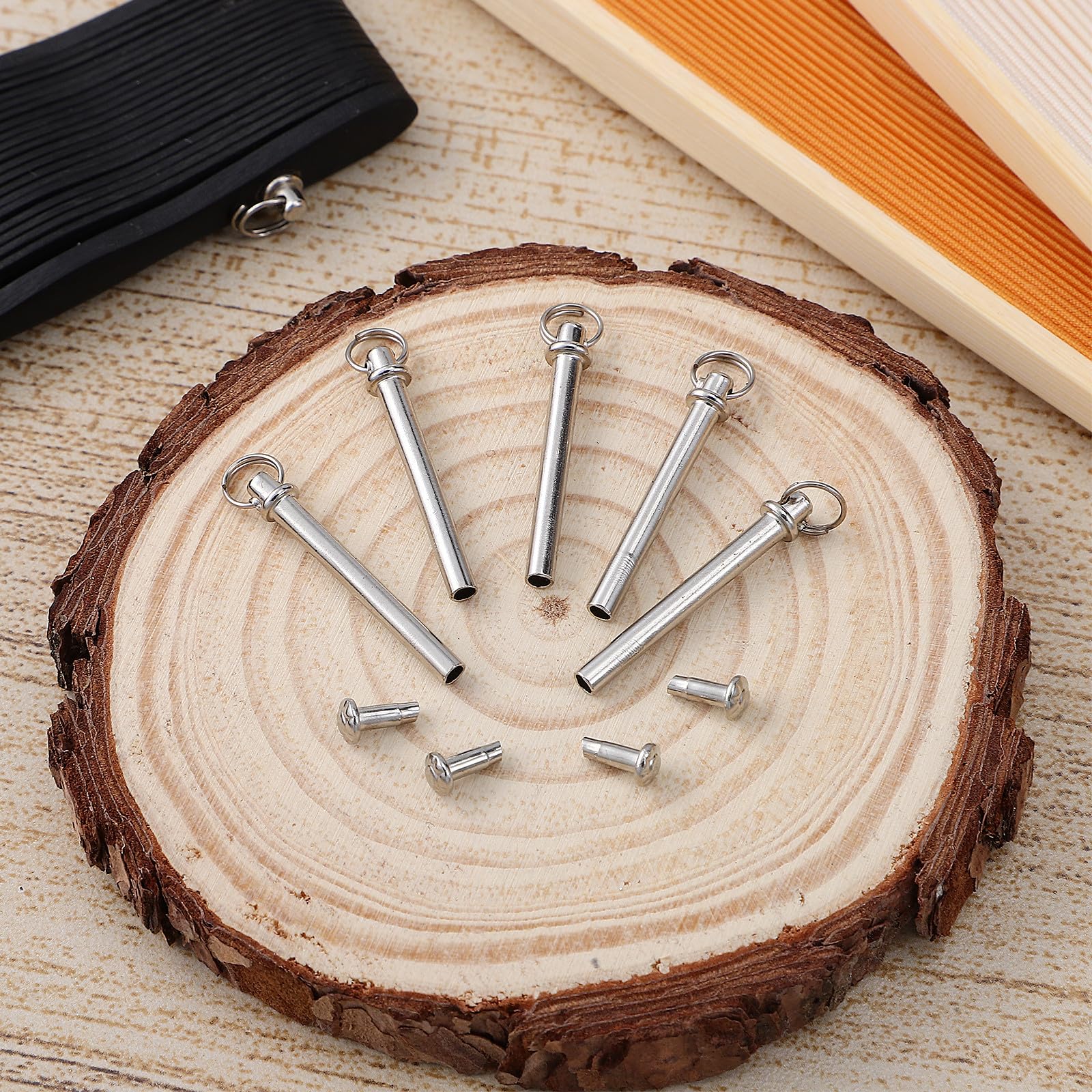 COLLBATH Kit di Riparazione Struttura per Ventaglio per Facile e Portatile 5 Set di Rivetti e Dadi in Inossidabile del Folding Fan