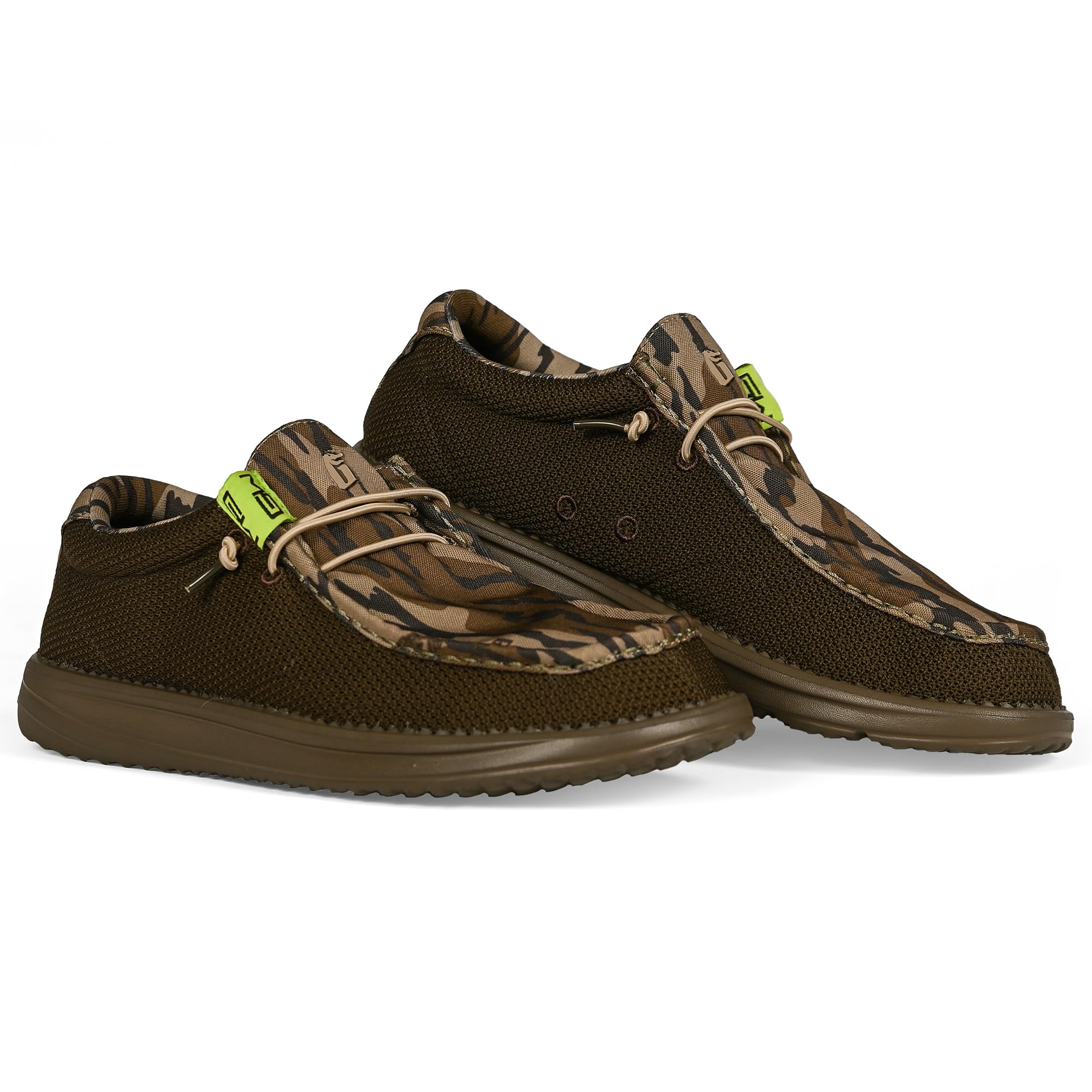 Gator Waders Mens Camp Shoes - Breathable Slip-On Loafers - Elastic Laces - Ultralight All Day Cushioning - Fitted Feel