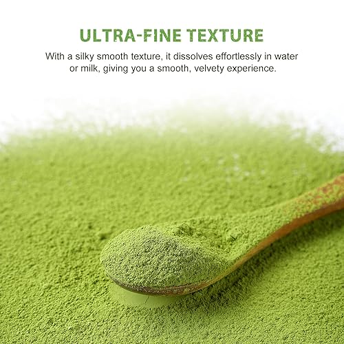 Miniatura 5 de Soeos Polvo de matcha orgánico, polvo de té verde matcha, 2 oz (57 g), matcha japonés rico en antioxidantes para lattes, batidos y hornear, bolsas