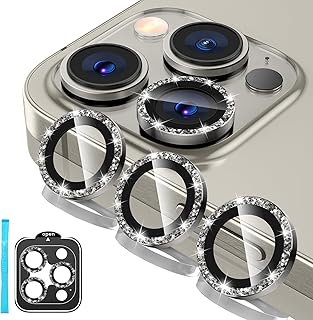 Tensea for iPhone 15 Pro/iPhone 15 Pro Max Camera Lens Protector, 9H Tempered Glass Camera Cover Screen Protector, Metal Individual Ring for iPhone 15 Pro Max 6.7 inch iPhone 15Pro 6.1 inch 2023