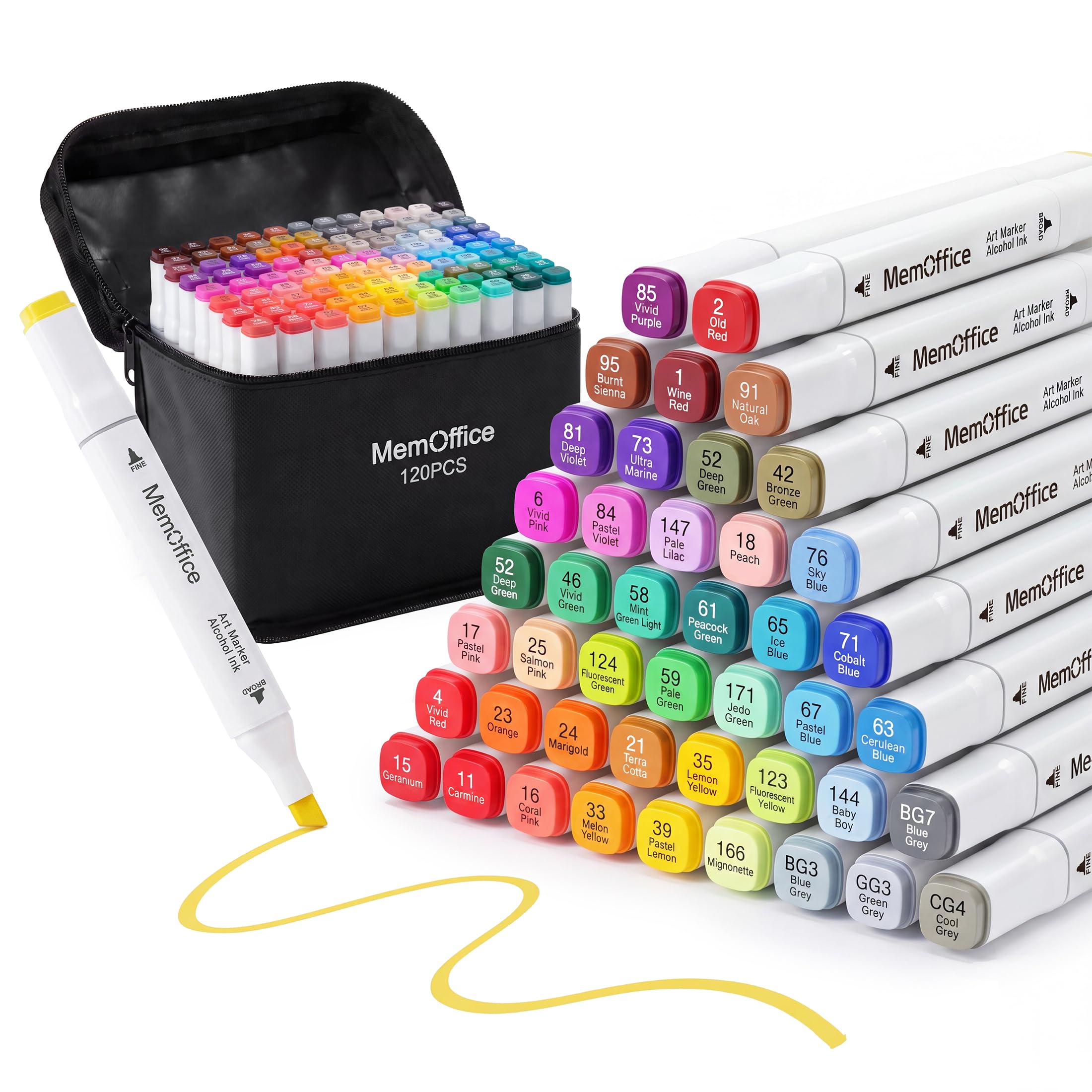 MemOffice Alcohol Markers--60~162 Pcs