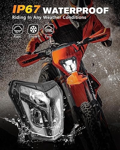 Miniatura 45 de BICYACO Faro delantero LED de motocicleta de 7 pulgadas con luces antiniebla de 4.5 pulgadas, aprobado por DOT SAE, compatible con Harley Davidson