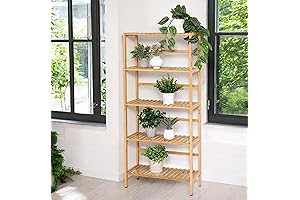 Honey Can Do 5-Tier Bamboo Shelving Unit