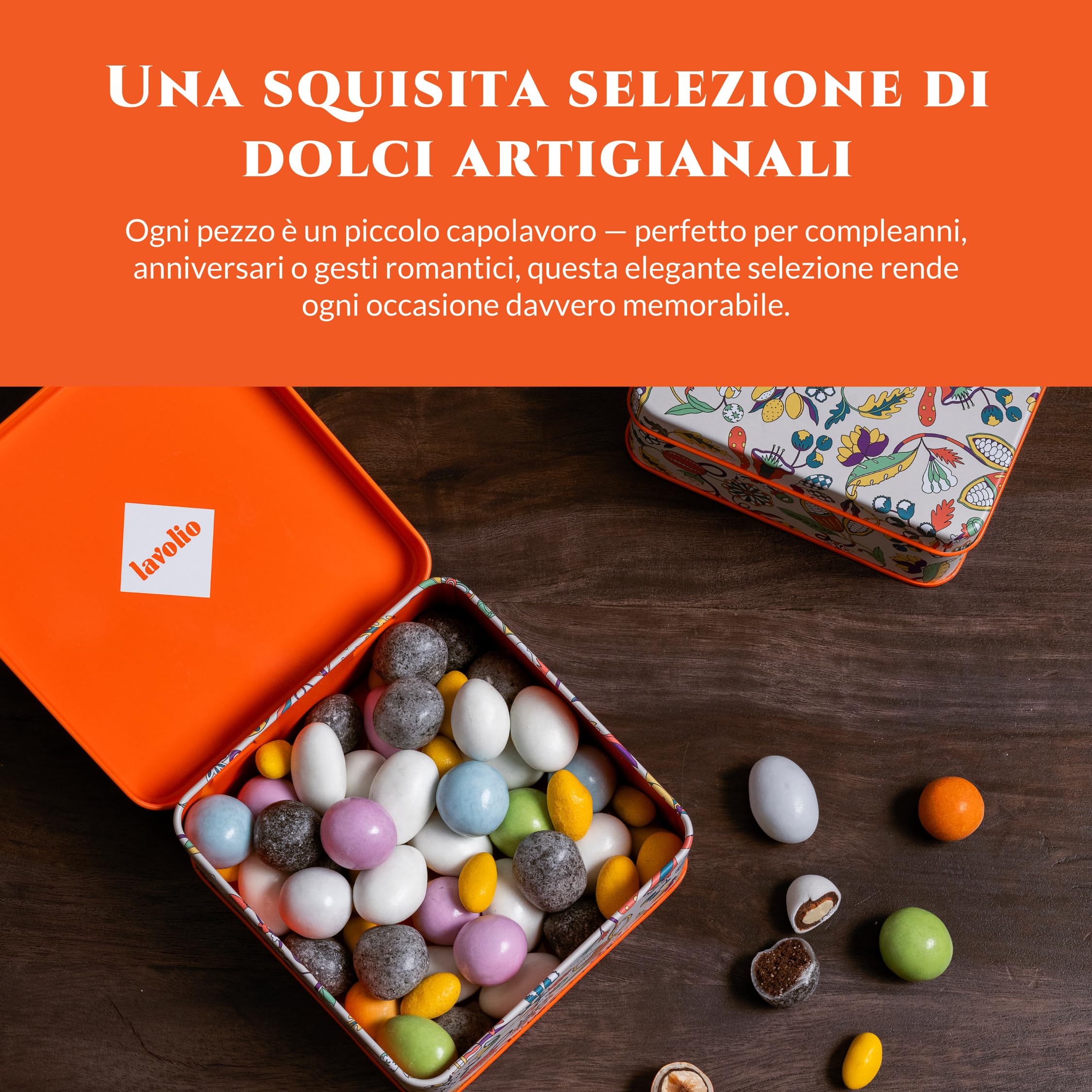 Lavolio LA FORESTA VEGAN - Cioccolato italiano - Selezione artigianale di frutta secca ricoperta e cioccolati vegetali, caramelle eleganti e cioccolatini da regalo - Vegan e Gluten Free - 150g