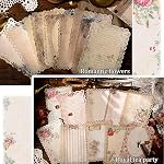Acidea 60 Feuilles Dentelle Bordé Scrapbooking Paper Set, 6 Pack Livre de papier vintage pour DIY Journaling Papers Decorating Scrapbook Letter Notebook 4.9x6.9 Inch