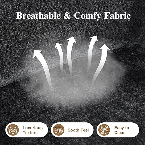 Miniatura 163 de Karl home Silla decorativa moderna de mediados de siglo con almohada, silla tapizada de tela bronceadora, con brazo de salón con marco de madera