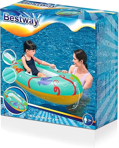 Miniatura 8 de Bestway Balsas de piscina | Balsa inflable para niños, niños y niñas, flotador inflable para piscina, juguete de piscina