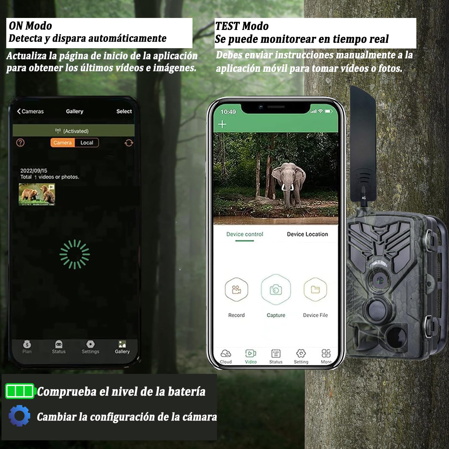 Kamera do obserwacji dzikich zwierząt 4G, aplikacja 120 MP, 4K, kamera do dzikich zwierząt z kartą SIM, funkcja transmisji telefonu, kamera noktowizyjna 850 nm IR LED, kamera do obserwacji