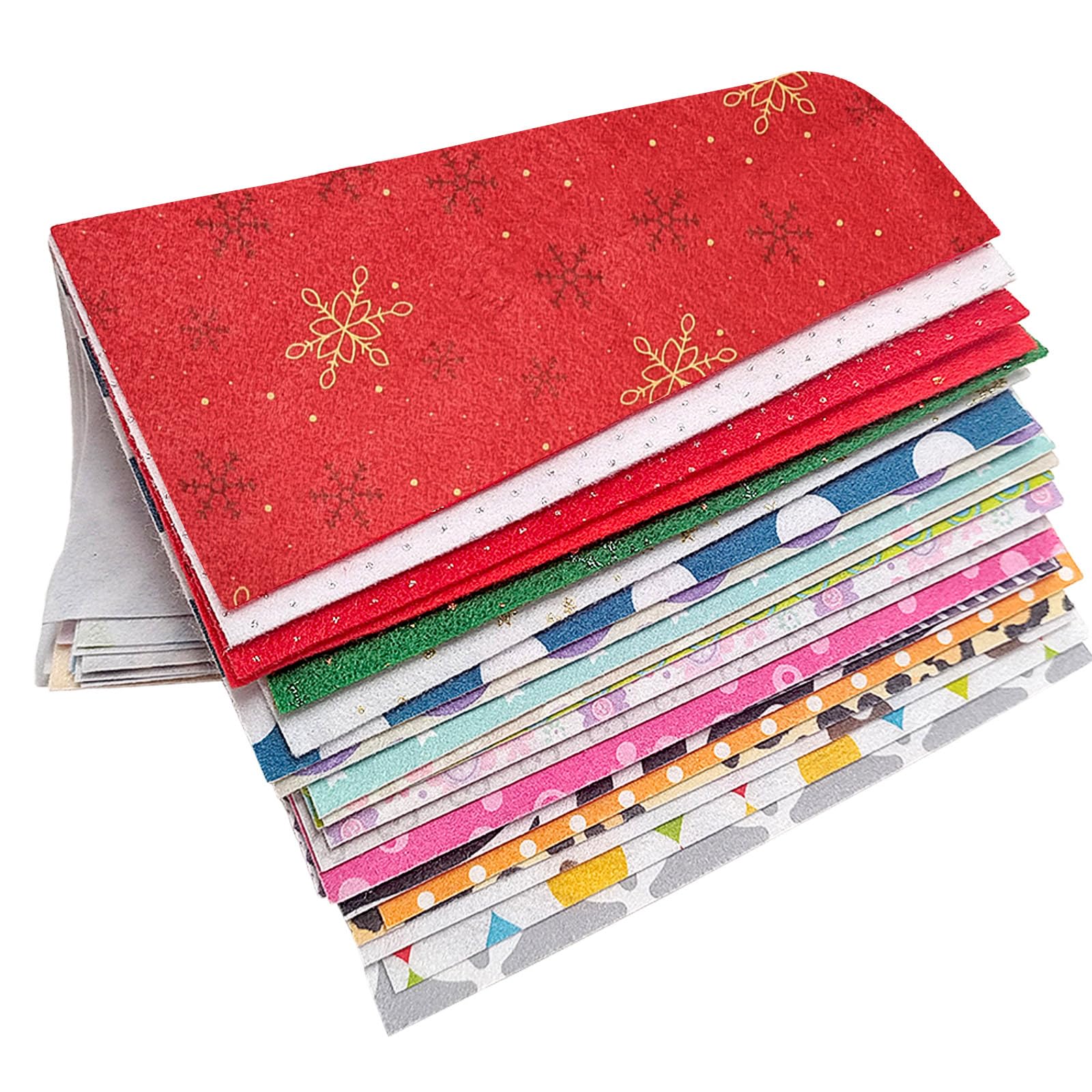 Jtnohx Pattern Felt Sheets, Printed Felt Fabric, 23 Pcs Colour Fabric for Crafts 20x30cm Craft Material for Sewing and DIY Projects - Image 4
