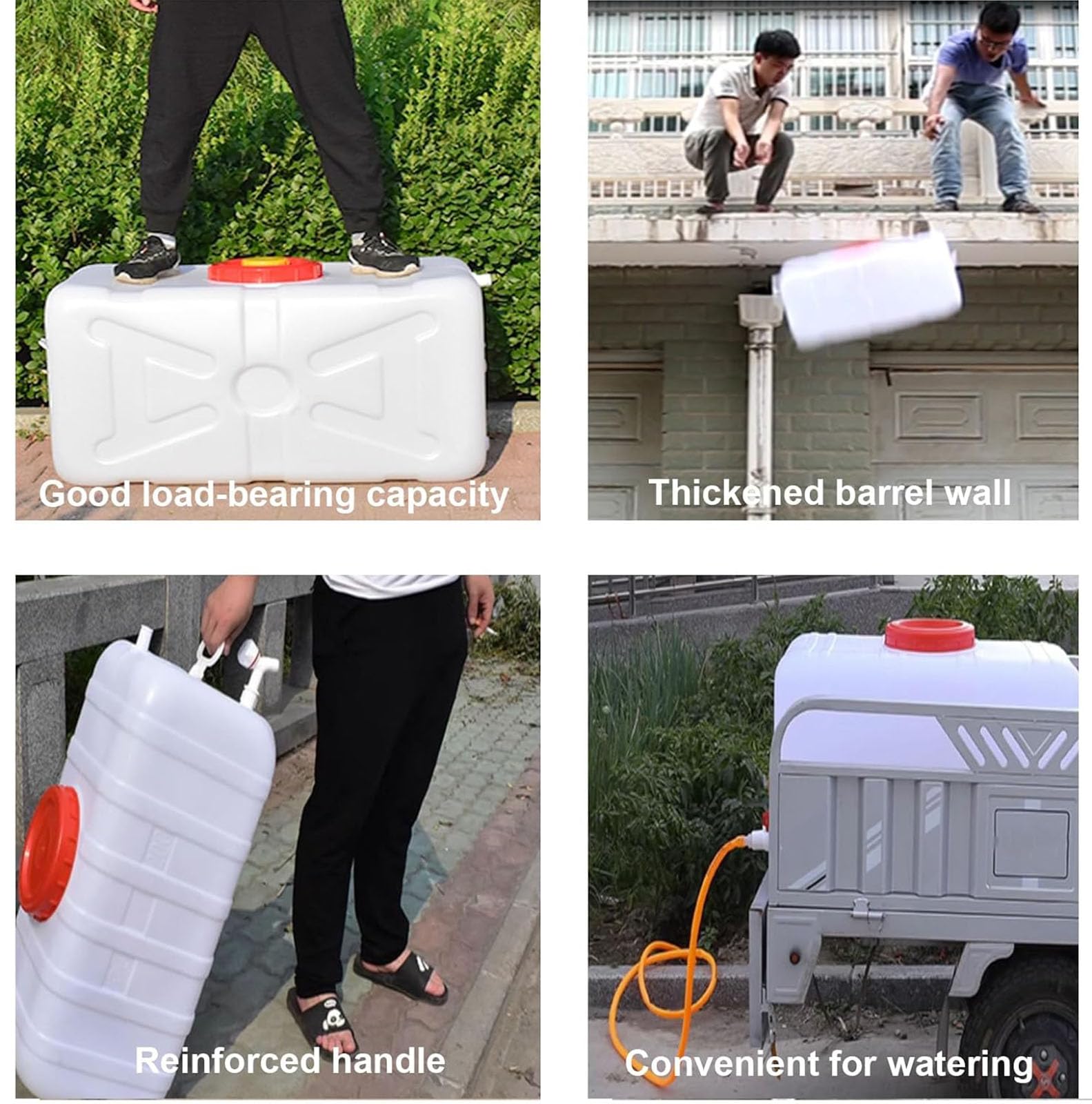 Serbatoio di stoccaggio dell'acqua portatile di grande capacità con rubinetto per campeggio, all'aperto, camper, uso domestico di emergenza