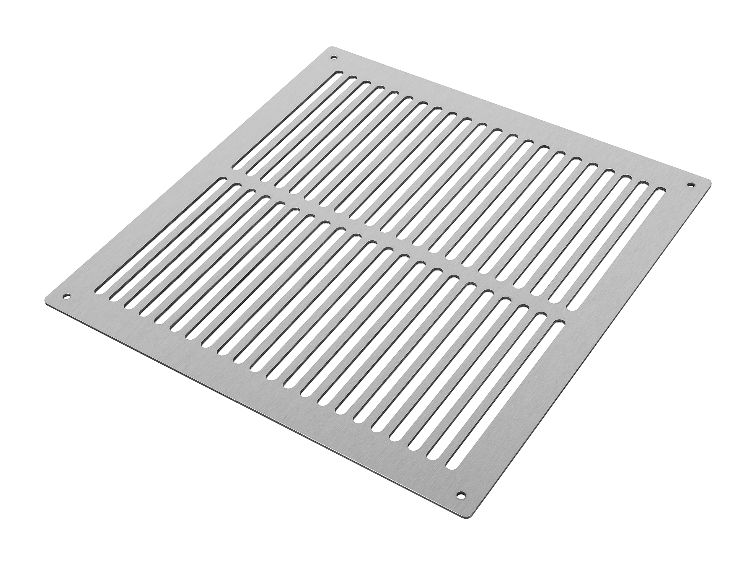 ADGO Gitter Tubond 3mm Aluminiumverbundplattengitter Silber gebürstet Witterungsbeständig Außen- oder Inneninstallation Außendimension: 25x25 Innenmaße: 21x21