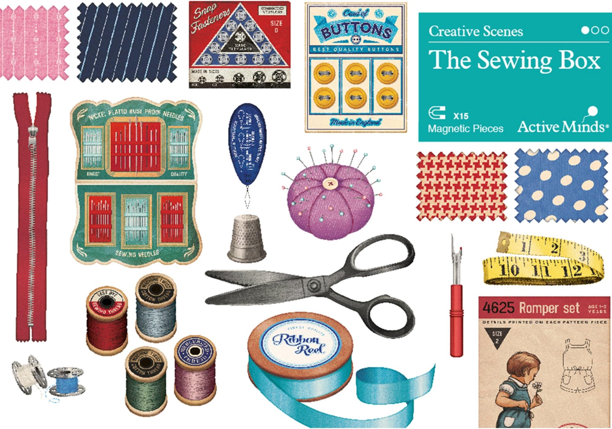 The Sewing Box Creative Scenes Magnet Puzzles by Active Minds | Specialist Alzheimer's/Dementia Activities & Games