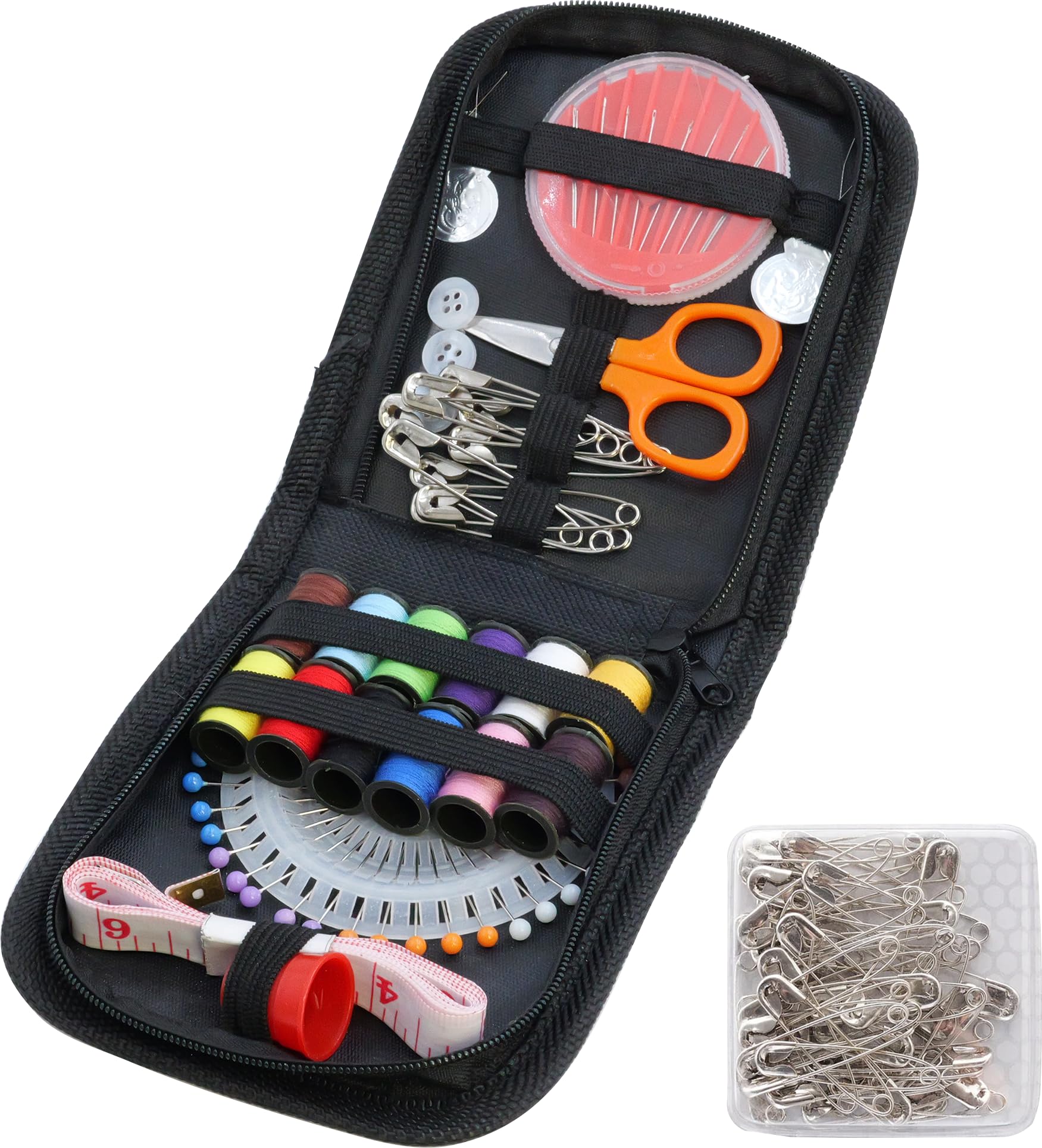 Travel Sewing Kit 32 Pieces - Sewing Accessories, Student Essentials for University, Portable Sewing Bag, Home Household Essentials, Sewing Kits for Adults, Hand Held Mini Sewing Kit, Sewing Needle