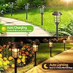 8 Pack lumières solaires en plein air, LETMY Lumières solaires lumineuses extérieures étanches, auto marche/arrêt lumières solaires extérieures éclairage de paysage lumières de jardin pour allée de jardin Patio