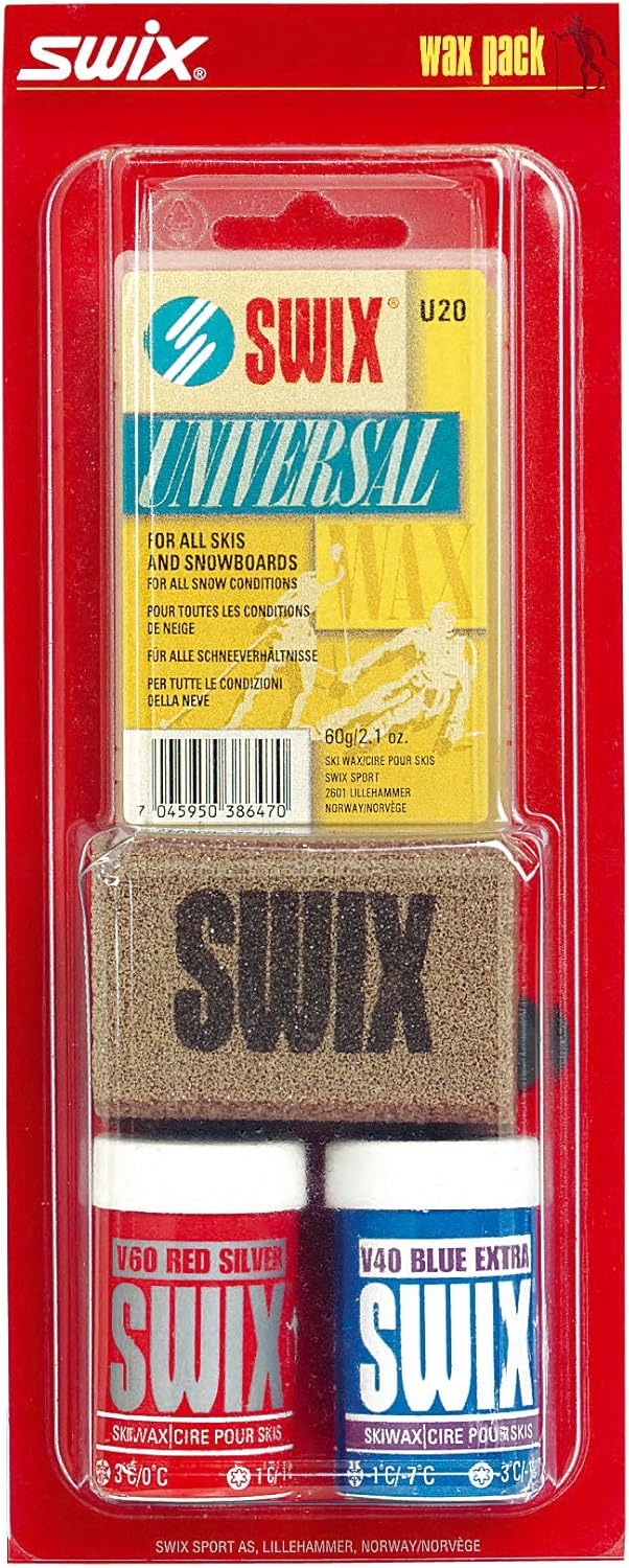 Swix Nordic Universal Grip Kit with Kick Wax, Cork, Klister for Cross-Country Skis