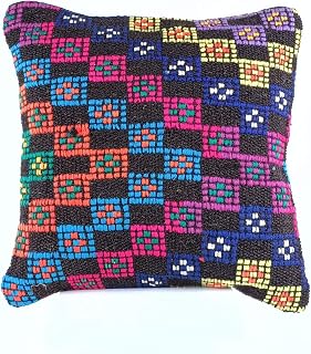 Kilim Cushion covers 40x40 cm Handmade Ethnic Turkish Kilim Pillow Cover Bohemian Cushion Covers Oushak Rug Cushion Cover Living Room Kitchen Decor Cushion Cover code A605