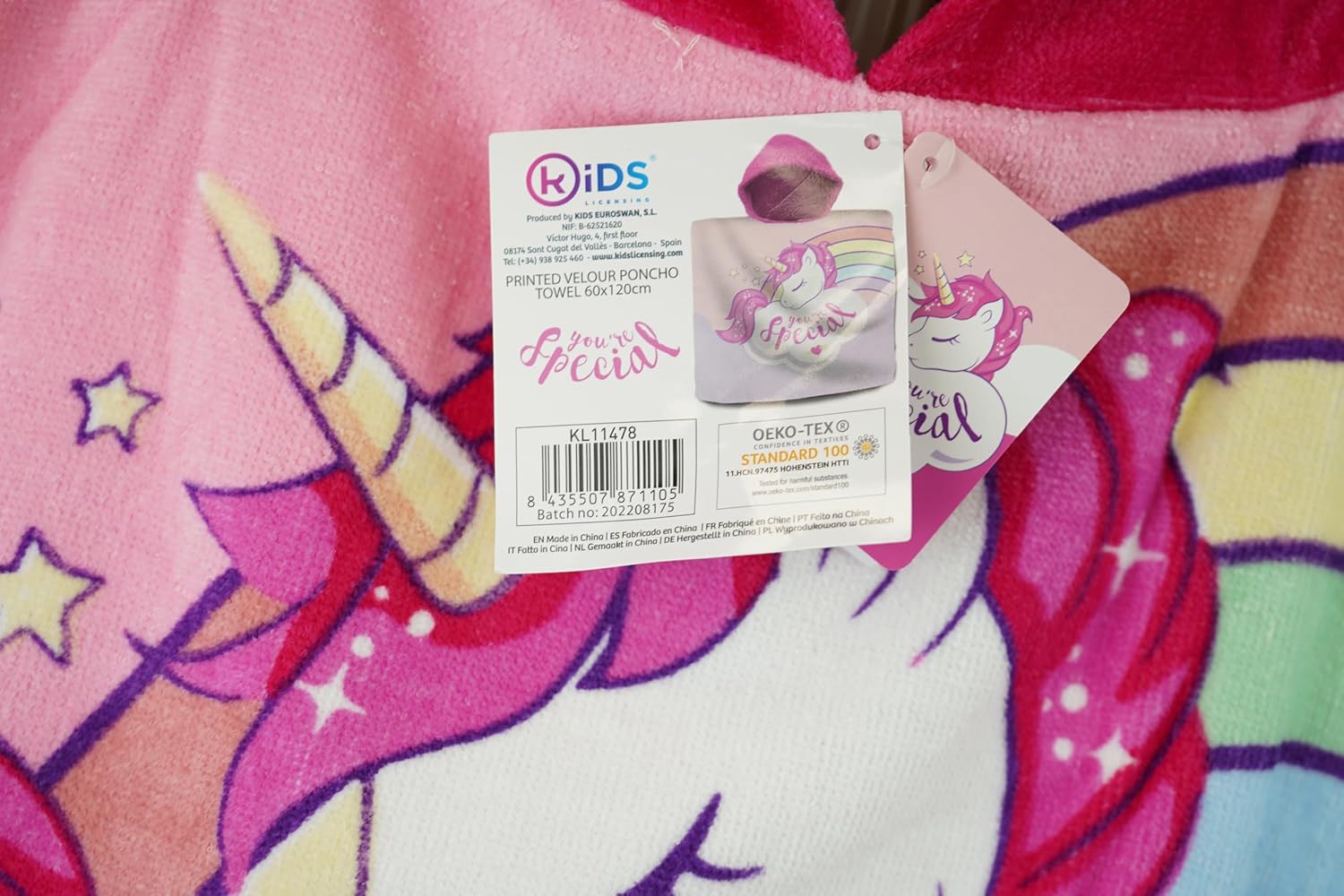 Poncho Toalla Unicornio You Are Special Algodon