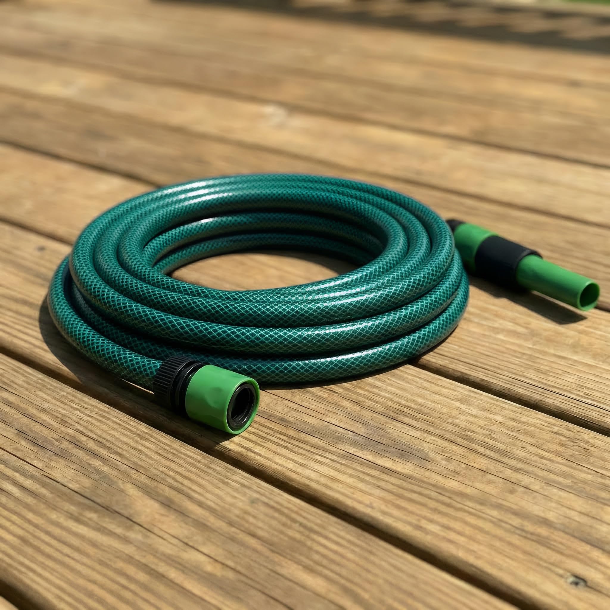 Darnassus Manguera Corta De PVC Para Jardín Con Conector Rápido De Plástico | 30M Sin Fugas Y Sin Torceduras, Manguera De Entrada De 12 mm De Diámetro Interior Para Lavadoras, Autocaravanas Y Caravanas