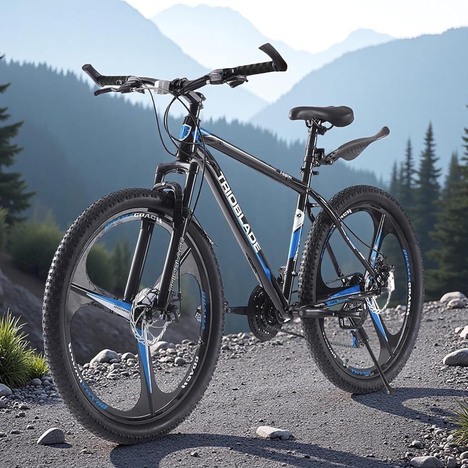 24/26/27.5 Zoll Allterrain Mountainbike,21-Gang Shimano Erwachsener Mountainbike mit Scheibenbremse und Schlammbrett,High-Carbon Stahlrahmen MTB Fahrrad,Mehrere Farbe