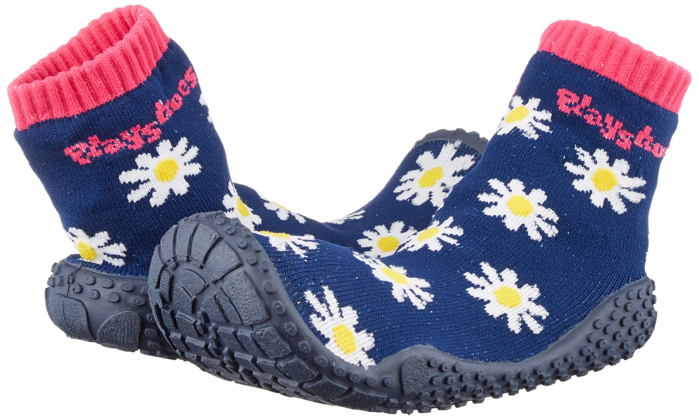 Playshoes Calcetines de Playa con protección UV Flor de Margarita, Zapatos de Agua Unisex niños, Azul Oscuro (Dark Blue), 28/29 EU