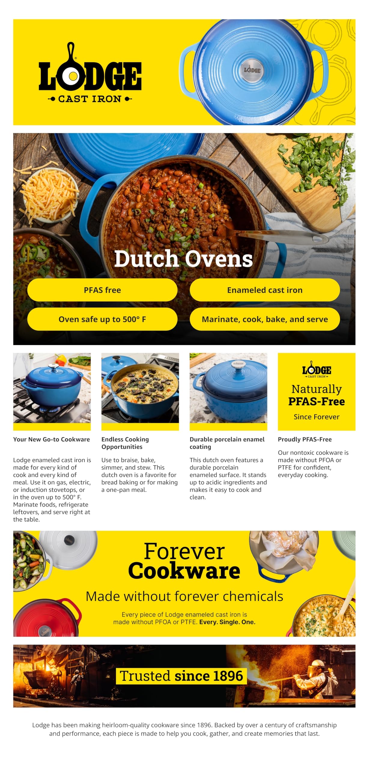 Lodge Essential Enamel Cast Iron Dutch Oven