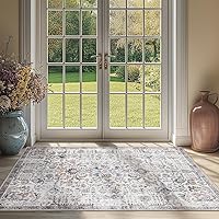 Vista 91 de jinchan Tapete de pasillo o cocina lavable, de época, reverso de hule antideslizante, ultradelgado, floral, para dormitorio, baño, lavandería y sala