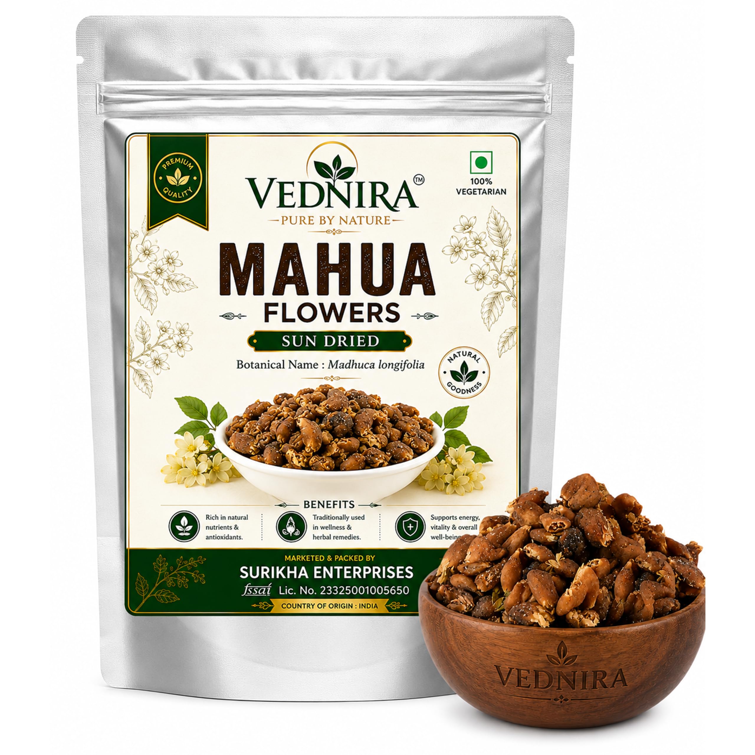 Dried Mahua Flowers 50g (Sun Dried) | Natural Mahua Dry Flower | Organic Forest | Chemical Free for Traditional Recipes & Herbal Use & Natural Beverages-image-14