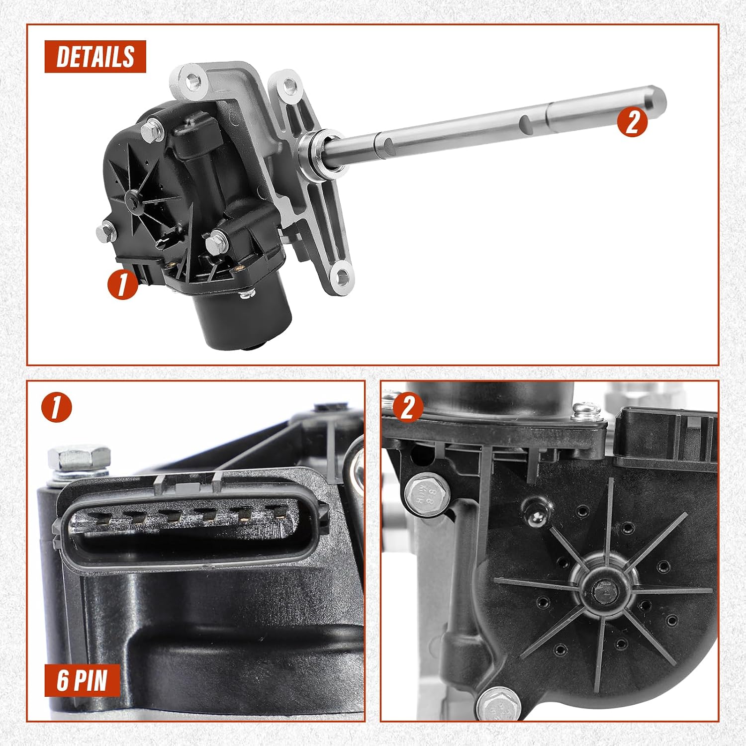 3641034015 Transfer Case Shift Motor Actuator Compatible with Toyota Vehicles - Tacoma 2002 2005-2015, 4Runner 2004-2009 2014-2019, Tundra 2000-2001 2003-2006, Replace OE 3641034015