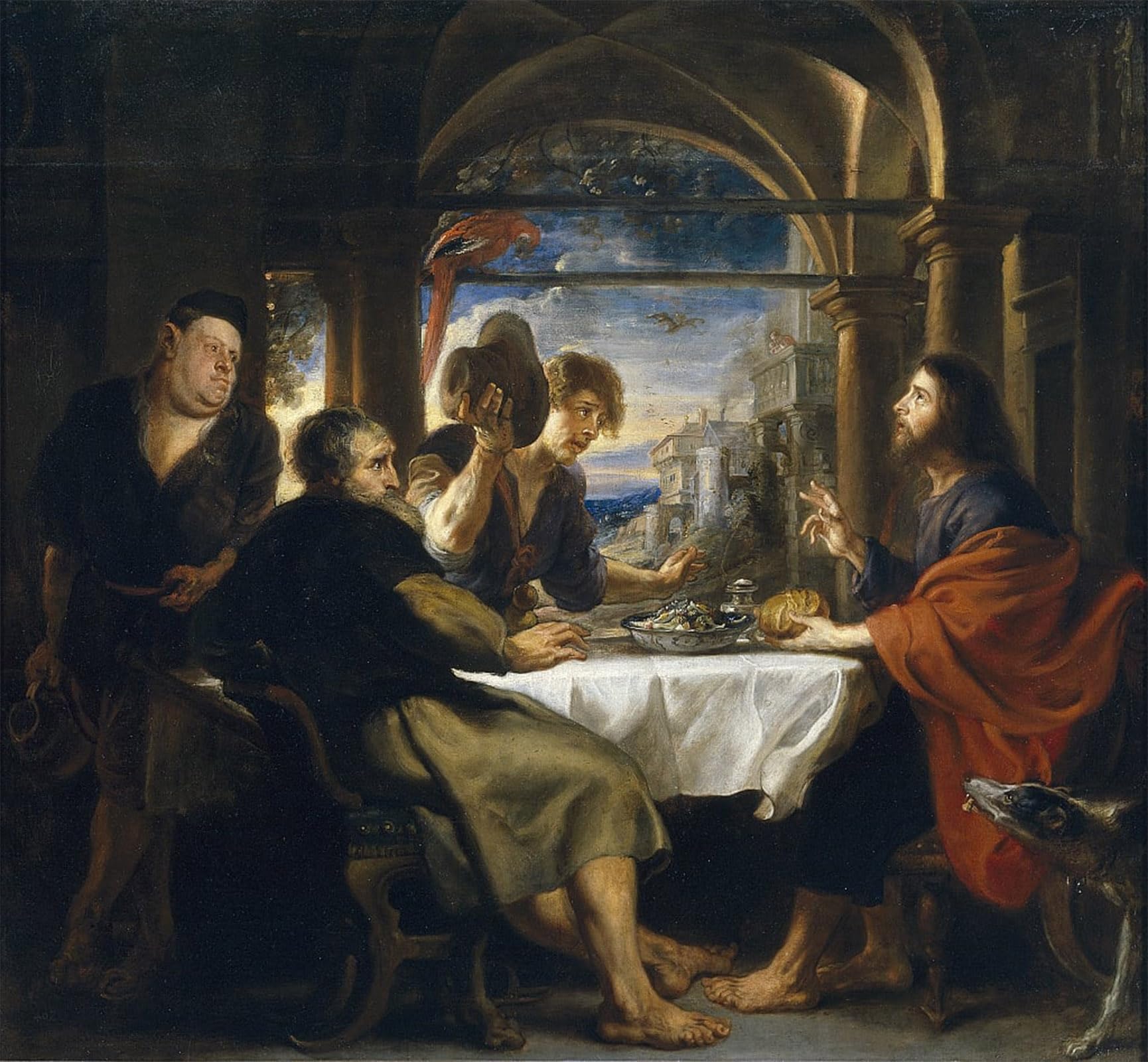 ARTXLXXBN Famous Painting Art Wall Decor Abstract Art Picture the Supper At Emmaus by Peter Paul Rubens Animal Pictures for Home Decor 60x90cm