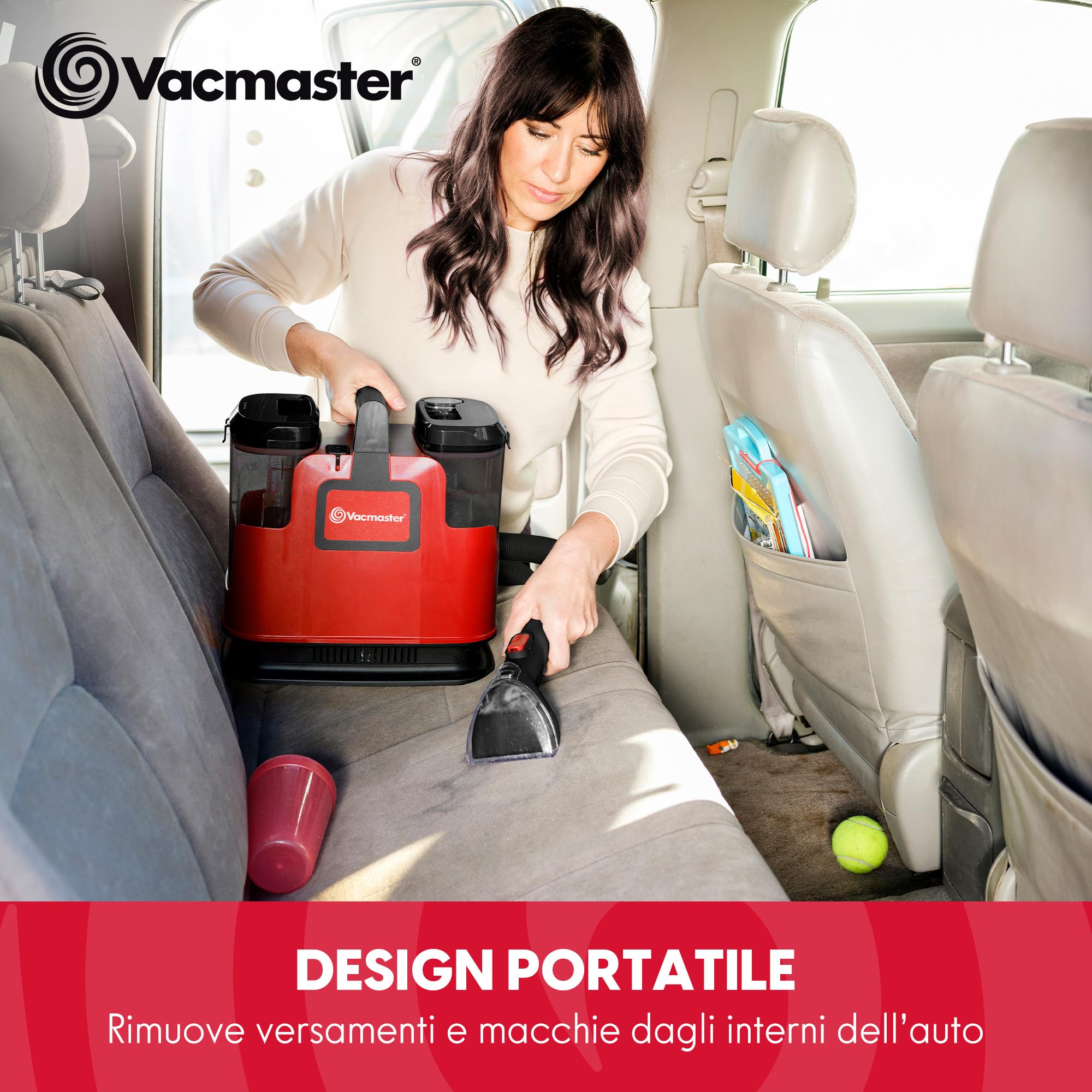 Vacmaster Lavatappeti Aspirapolvere Tessuti Divani-15Kpa Lava Tappezzeria Asciuga e Aspira Acqua Pulitore per Divano Tappeti Moquette Tappezzeria Scale e Auto Pulisci Lavadivani
