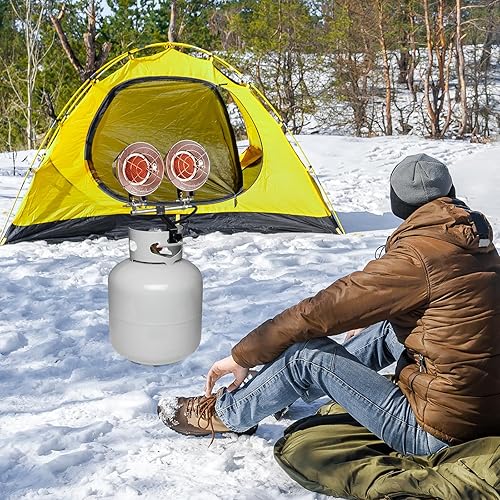Miniatura 2 de Outvita Calentadores portátiles para patio, calentador de tanque de propano para exteriores, calentador portátil de 30,000 BTU para camping, patio,