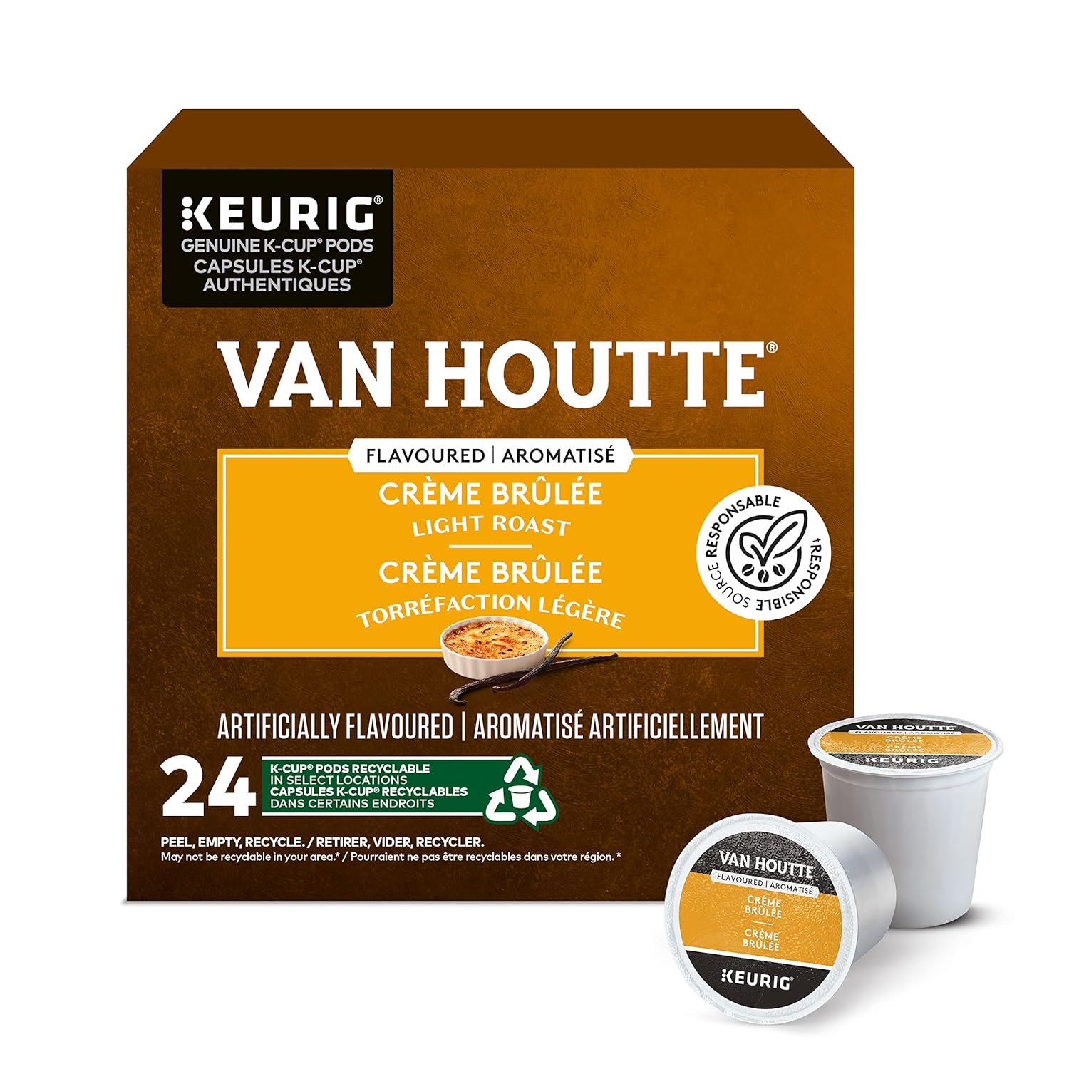 Van Houtte Creme Brulee Coffee, 24 Count KCups for Keurig