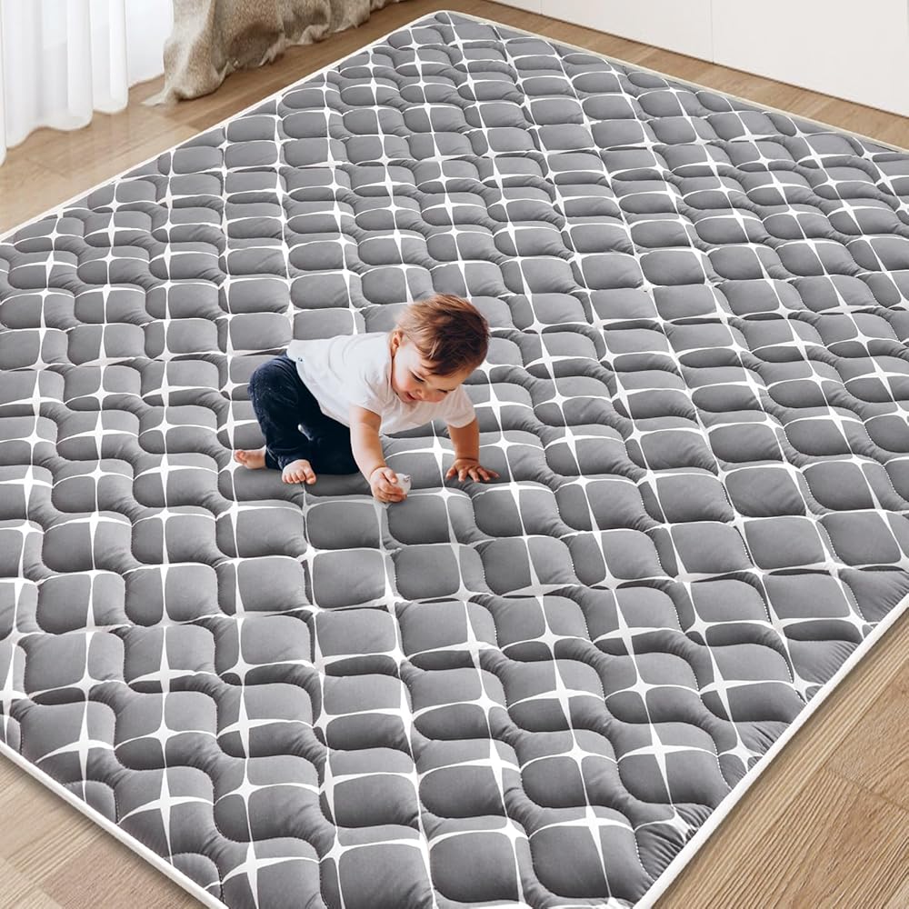 Baby Play Mat - 71 X 59,Premium Thicker Foam One-Piece Crawling Mat, Machine Washable, Extra Large Anti-Slip Activity Playmat for Babies, Toddlers & Infants