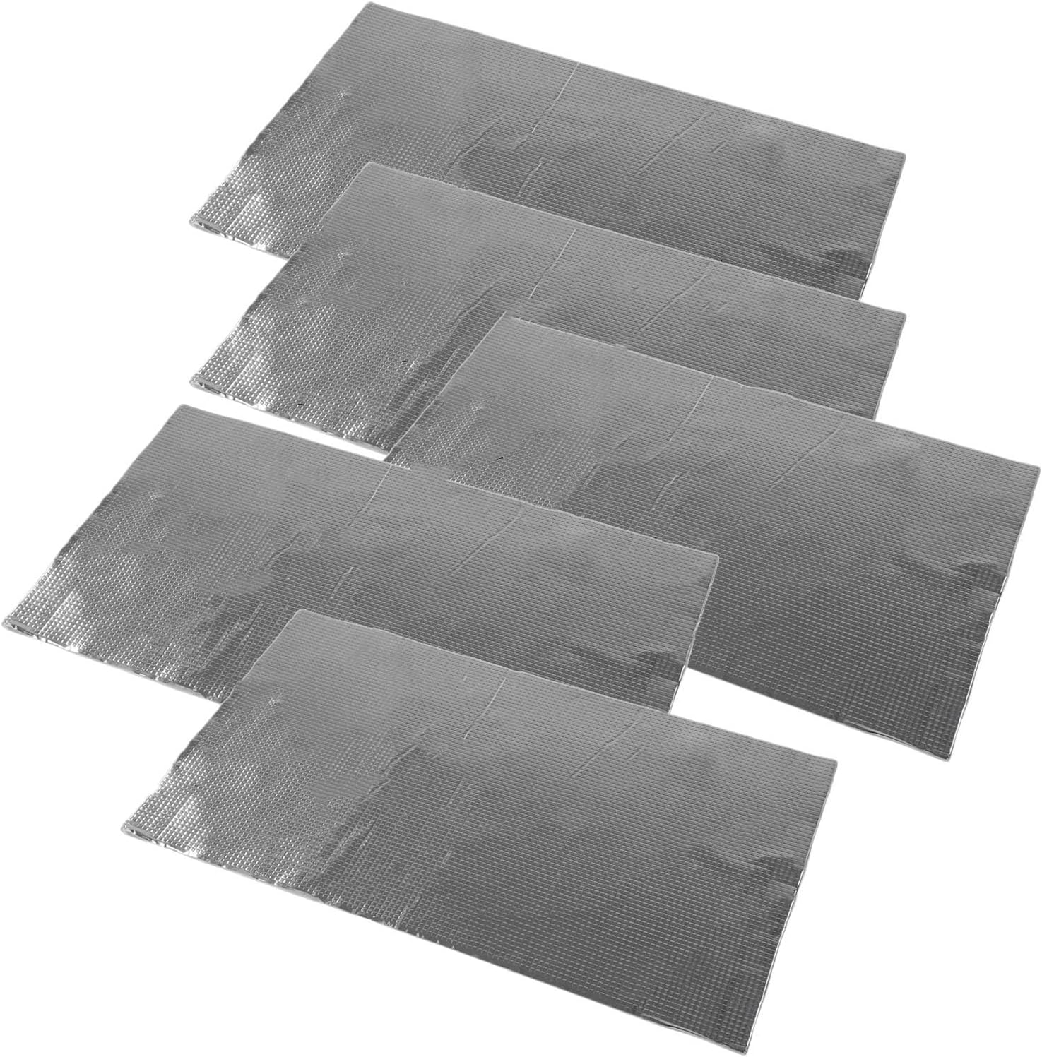 Keenso Car Sound Deadening Mat, High Density Rubber with Aluminum Foil Insulation for Shock Absorption Noise Reduction, for Automobile RV Yacht Home