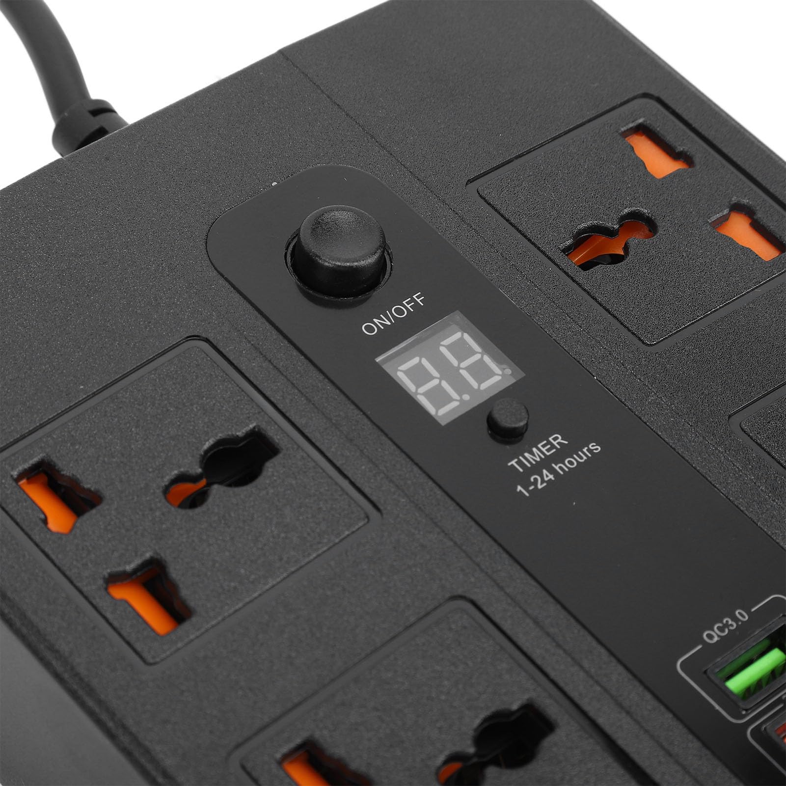 EMUKOEP Steckdosenleiste mit 6 Steckdosen, 5 USB-Anschlüssen